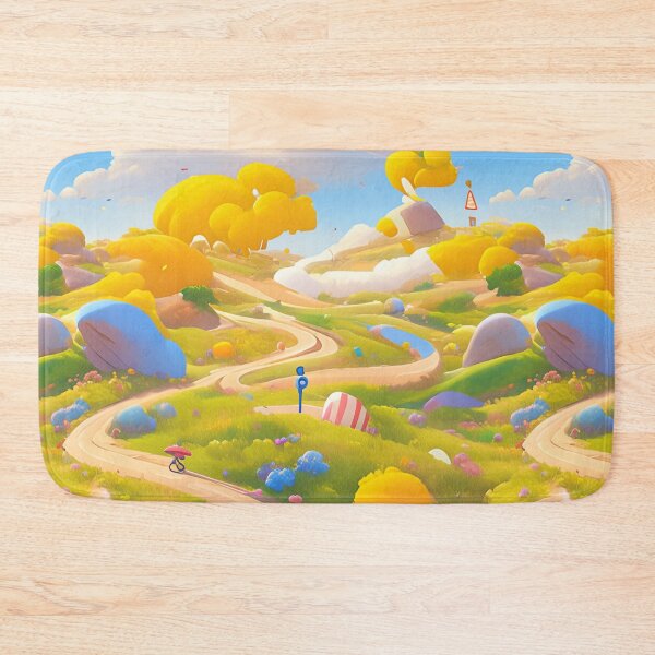 Item preview, Road on a hill, yellow, pattern designed and sold by mind-coloring.