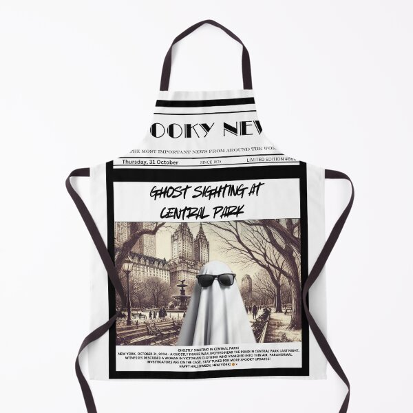 Item preview, NEWSPAPPER Halloween GHOST POSTER designed and sold by inkfluenceart.