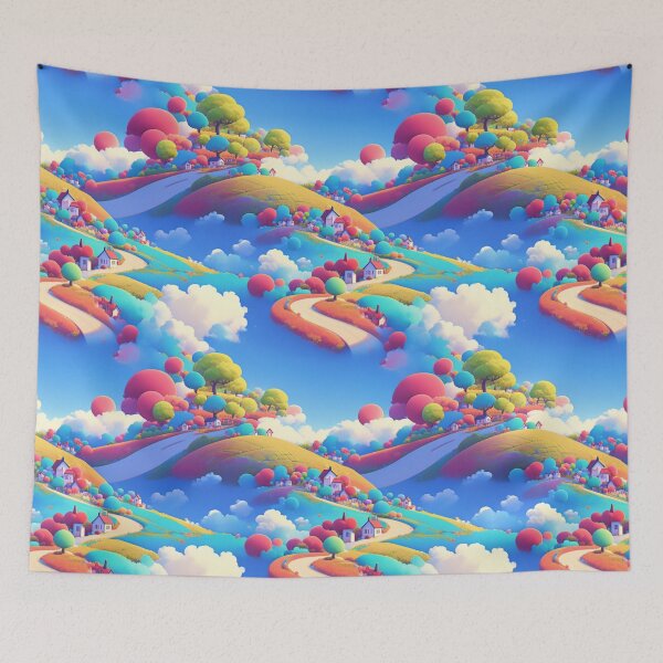 Item preview, Road on a hill, colorful, pattern designed and sold by mind-coloring.