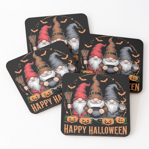 Item preview, Happy Halloween Gnome Trio with Pumpkins designed and sold by Quirky Shirts.