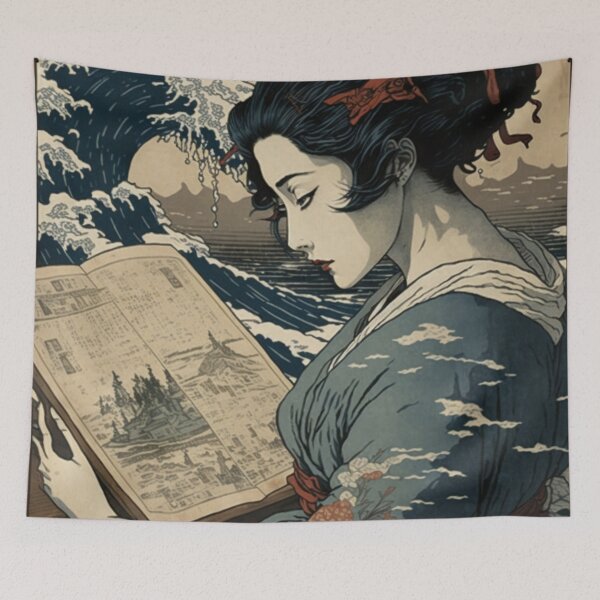 Item preview, Reading Geisha designed and sold by patternshoprad.