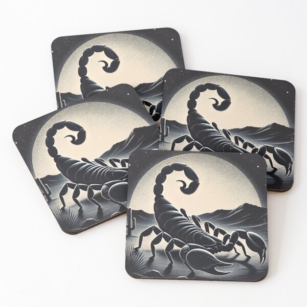 Item preview, Black Scorpion at Night | Atmospheric Desert  designed and sold by NocturnalNook.