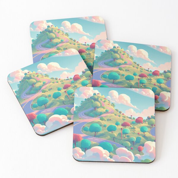 Item preview, Road on a hill, colorful, pattern designed and sold by mind-coloring.