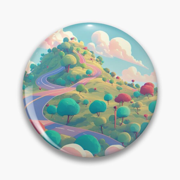 Item preview, Road on a hill, colorful, pattern designed and sold by mind-coloring.