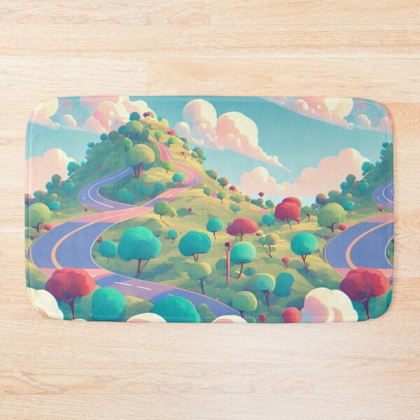 Item preview, Road on a hill, colorful, pattern designed and sold by mind-coloring.