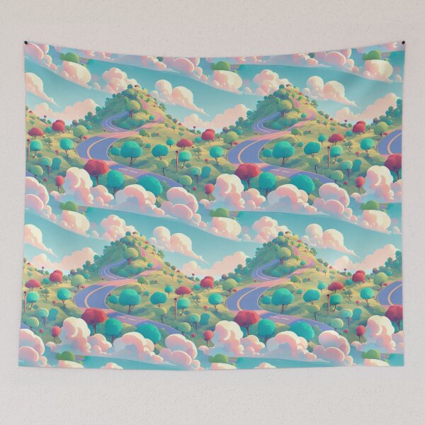 Item preview, Road on a hill, colorful, pattern designed and sold by mind-coloring.