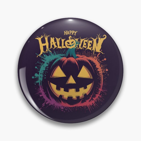 Item preview, Colorful carving pumpkin  with words happy halloween brafdesign designed and sold by Brafdesign.