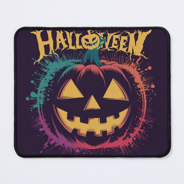 Item preview, Colorful carving pumpkin with words happy halloween brafdesign designed and sold by Brafdesign.