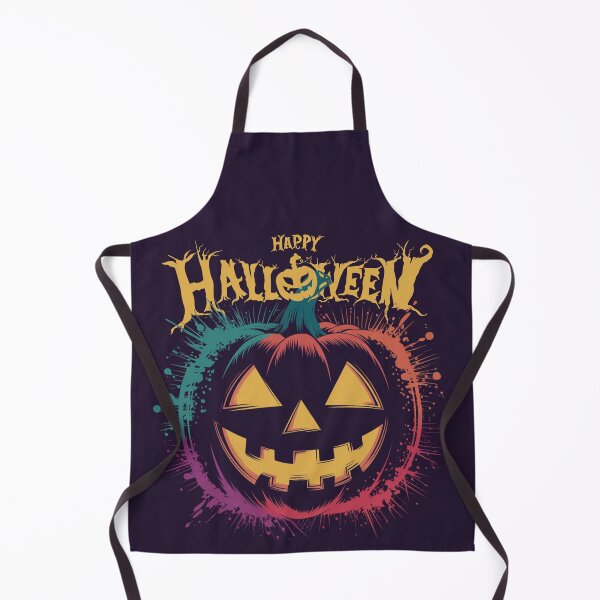 Item preview, Colorful carving pumpkin with words happy halloween brafdesign designed and sold by Brafdesign.