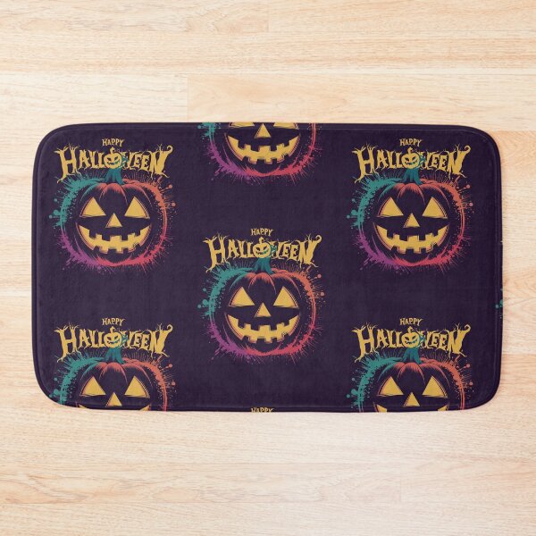 Item preview, Colorful carving pumpkin  with words happy halloween brafdesign designed and sold by Brafdesign.