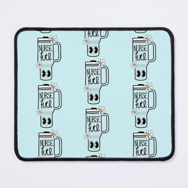 Artikelvorschau, Retro Krankenschwester Blau und Gelb / Krankenschwester Kraftstoff / Kaffee / Daisy entworfen und verkauft von MrsCreative1.
