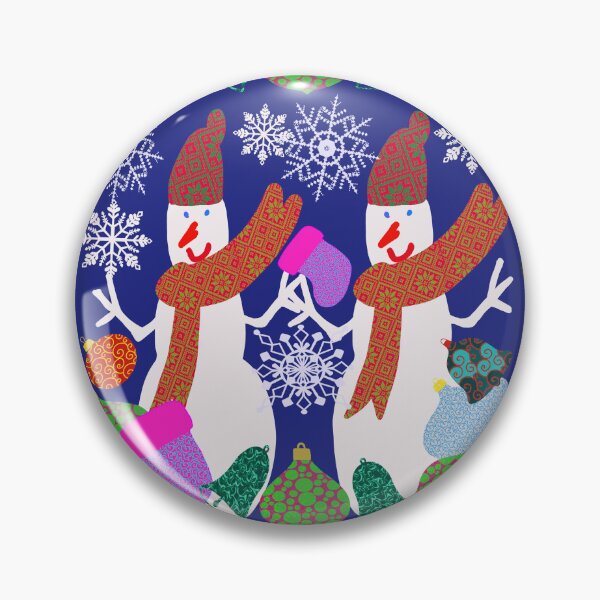Item preview, Hand Drawn Snowmen Snowflakes Stained Glass Christmas Balls Christmas Design designed and sold by Victoria Rose.
