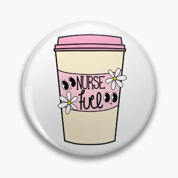 Artikelvorschau, Retro Krankenschwester Pink und Blau / Krankenschwester Kraftstoff / Kaffee / Daisy entworfen und verkauft von MrsCreative1.