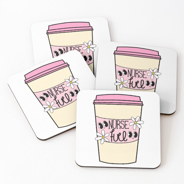 Artikelvorschau, Retro Krankenschwester Pink und Blau / Krankenschwester Kraftstoff / Kaffee / Daisy entworfen und verkauft von MrsCreative1.