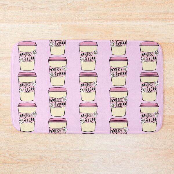 Artikelvorschau, Retro Krankenschwester Pink und Blau / Krankenschwester Kraftstoff / Kaffee / Daisy entworfen und verkauft von MrsCreative1.