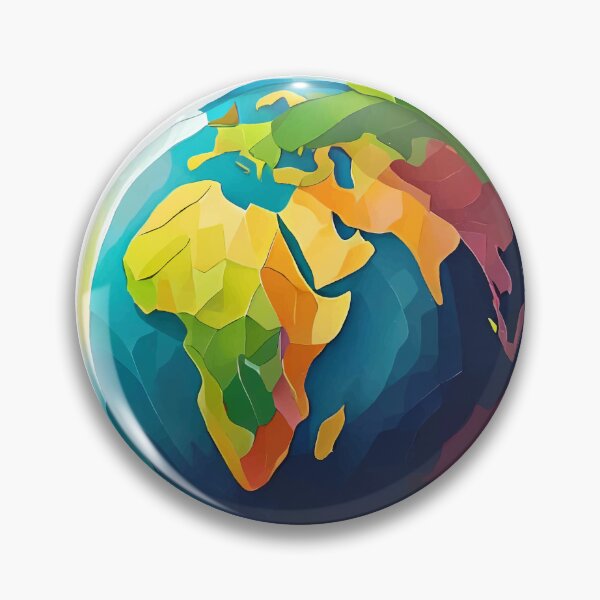 Item preview, Colorful geometric earth designed and sold by BysonDesigns.