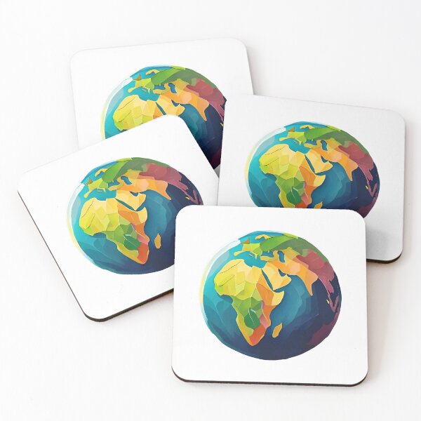 Item preview, Colorful geometric earth designed and sold by BysonDesigns.