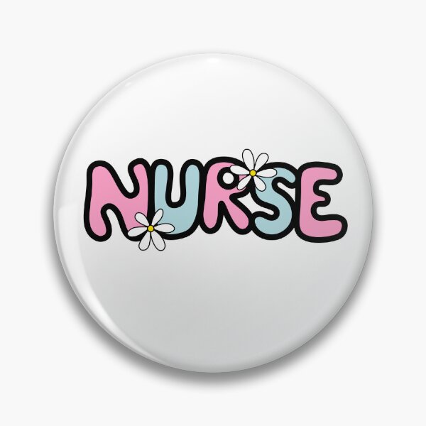 Artikelvorschau, Retro Krankenschwester Pink und Blau / Daisy / Text entworfen und verkauft von MrsCreative1.