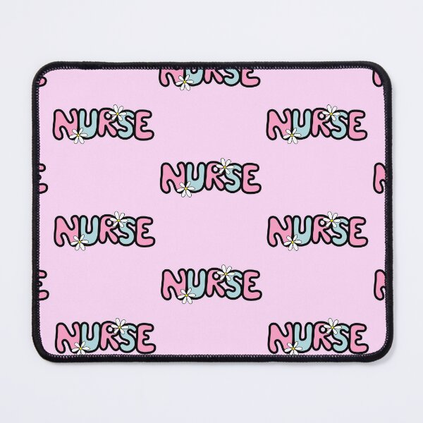Artikelvorschau, Retro Krankenschwester Pink und Blau / Daisy / Text entworfen und verkauft von MrsCreative1.