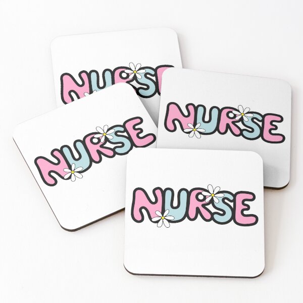 Artikelvorschau, Retro Krankenschwester Pink und Blau / Daisy / Text entworfen und verkauft von MrsCreative1.