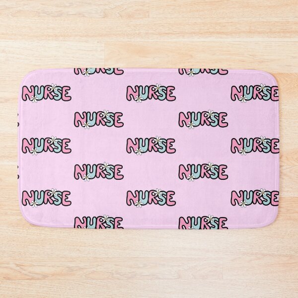 Artikelvorschau, Retro Krankenschwester Pink und Blau / Daisy / Text entworfen und verkauft von MrsCreative1.