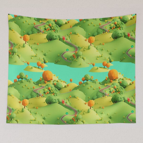 Item preview, Road on a hill, colorful, pattern designed and sold by mind-coloring.