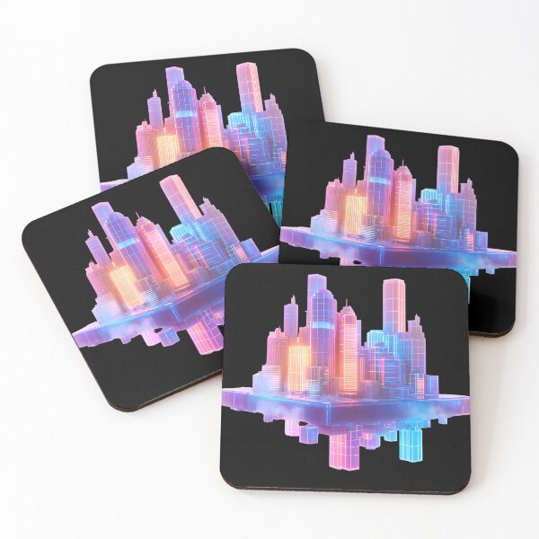 Item preview, Floating Neon Cityscape Futuristic Dream designed and sold by PixelReverb.
