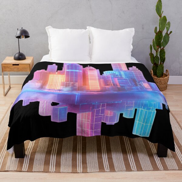 Item preview, Floating Neon Cityscape Futuristic Dream designed and sold by PixelReverb.