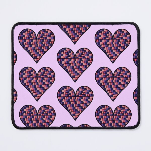 Item preview, Checkered Heart Purple and Pink / Disco Ball / Retro designed and sold by MrsCreative1.