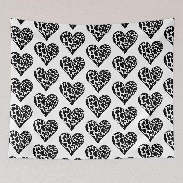 Item preview, Cow Hide heart Black and White  designed and sold by MrsCreative1.
