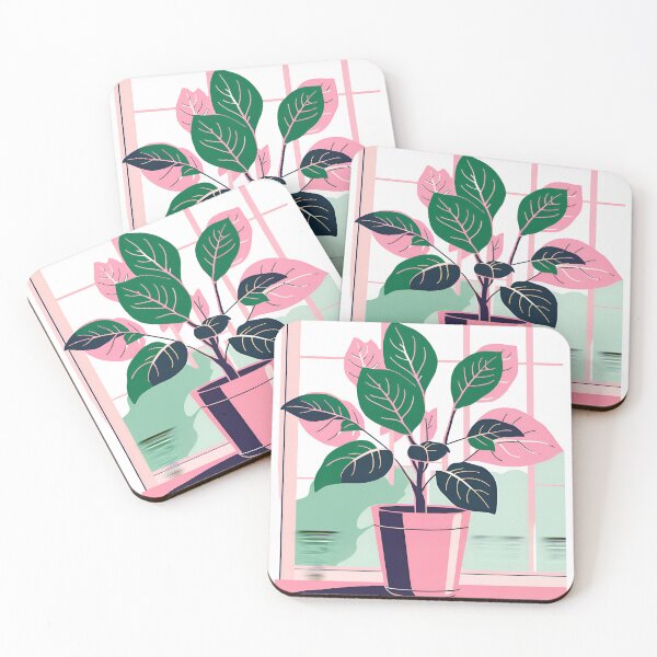 Item preview, Rubber Plant In multi Pastel Colors. designed and sold by DotisDreams.