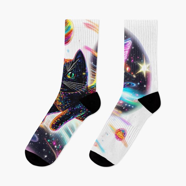 Item preview, Cosmic Cat with Pixel Wings in Dreamy Space designed and sold by PixelReverb.