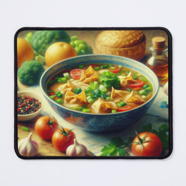Item preview, Wonton Soup Impressionism Art Style  designed and sold by artofuniverse.