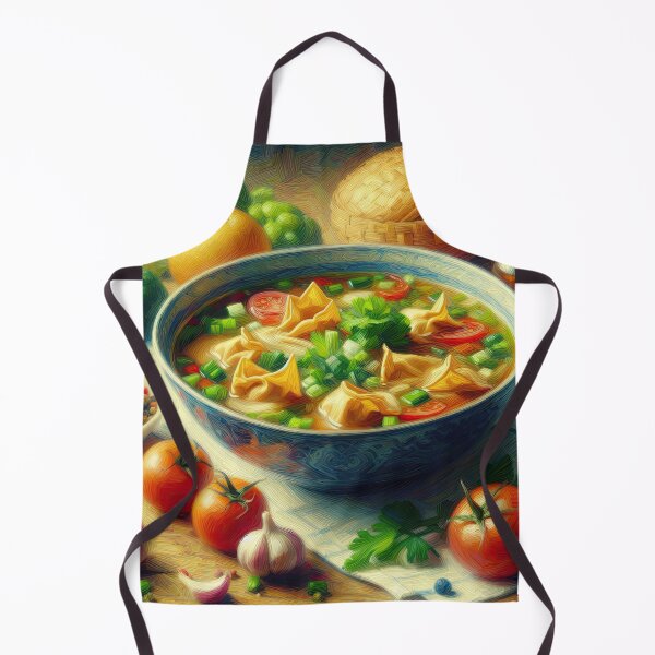 Item preview, Wonton Soup Impressionism Art Style designed and sold by artofuniverse.