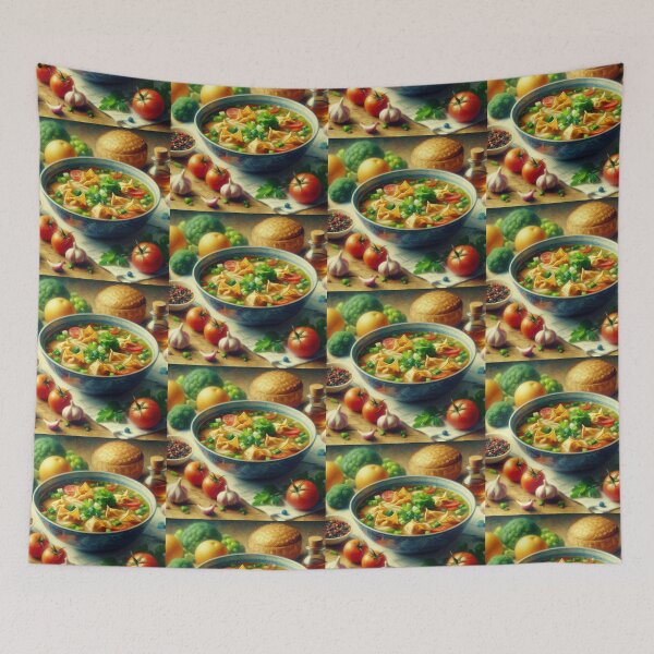 Item preview, Wonton Soup Impressionism Art Style  designed and sold by artofuniverse.