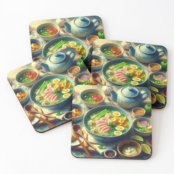 Item preview, Wonton Soup Impressionism Art Style  designed and sold by artofuniverse.