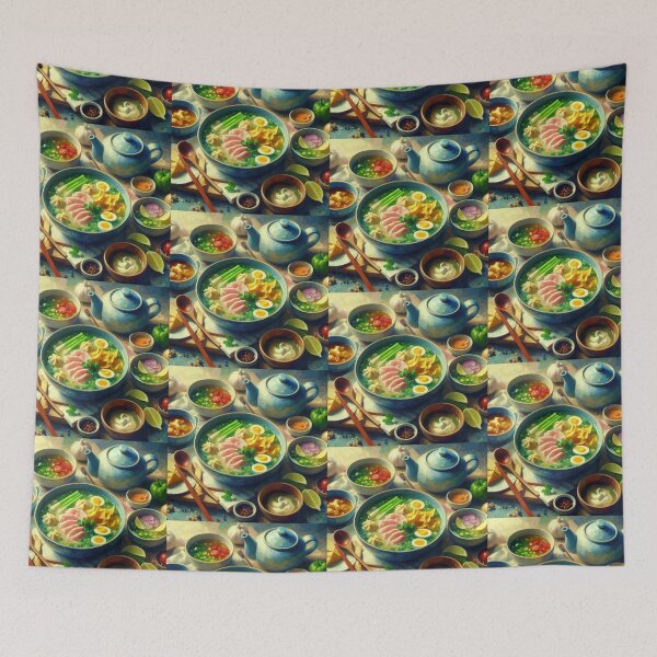 Item preview, Wonton Soup Impressionism Art Style  designed and sold by artofuniverse.