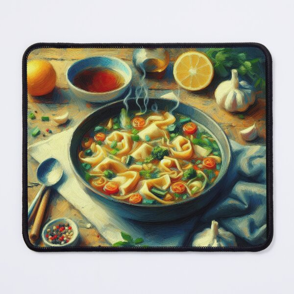 Item preview, Wonton Soup Impressionism Art Style  designed and sold by artofuniverse.