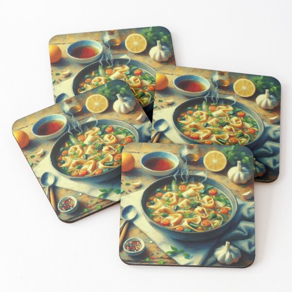 Item preview, Wonton Soup Impressionism Art Style  designed and sold by artofuniverse.