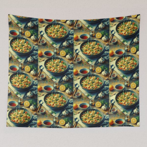 Item preview, Wonton Soup Impressionism Art Style  designed and sold by artofuniverse.