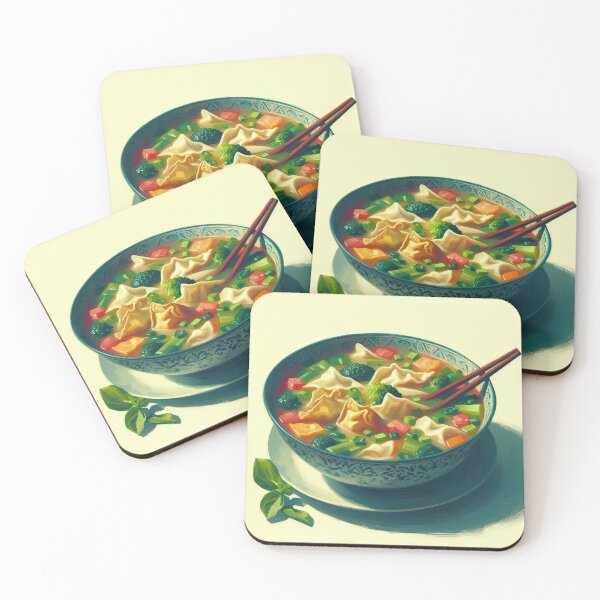 Item preview, Wonton Soup Impressionism Art Style  designed and sold by artofuniverse.