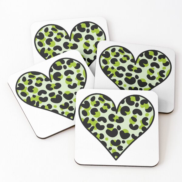 Item preview, Leopard Print heart - Green  designed and sold by MrsCreative1.