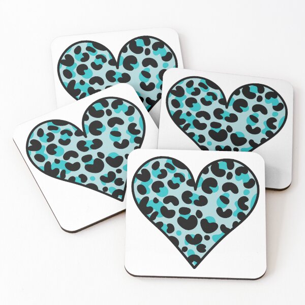 Item preview, Leopard Print Heart - Blue  designed and sold by MrsCreative1.