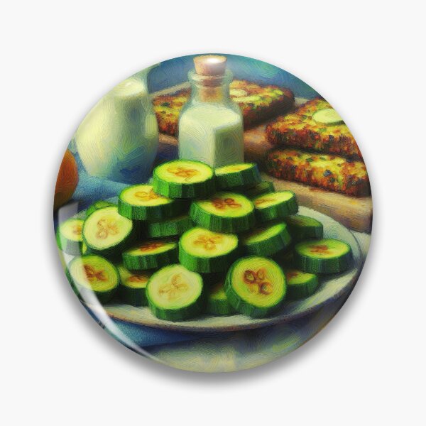 Item preview, Zucchini Fritters Impressionism Art Style designed and sold by artofuniverse.