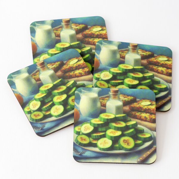 Item preview, Zucchini Fritters Impressionism Art Style designed and sold by artofuniverse.