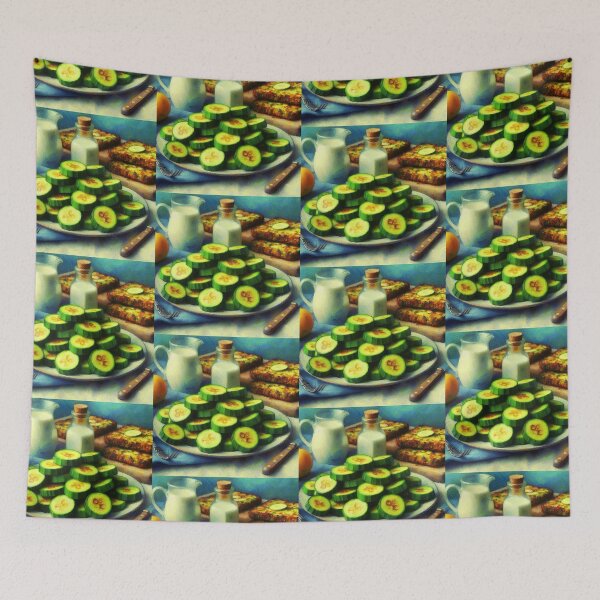 Item preview, Zucchini Fritters Impressionism Art Style designed and sold by artofuniverse.