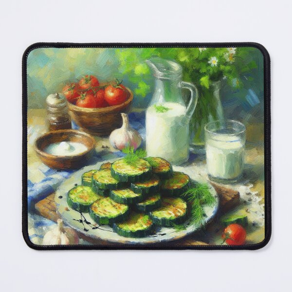Item preview, Zucchini Fritters Impressionism Art Style designed and sold by artofuniverse.