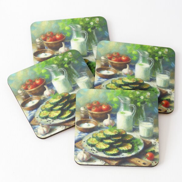 Item preview, Zucchini Fritters Impressionism Art Style designed and sold by artofuniverse.