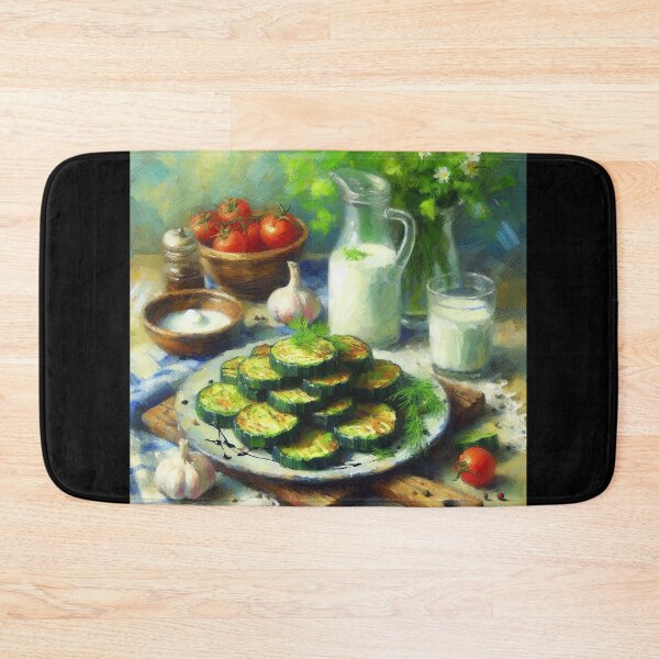 Item preview, Zucchini Fritters Impressionism Art Style designed and sold by artofuniverse.