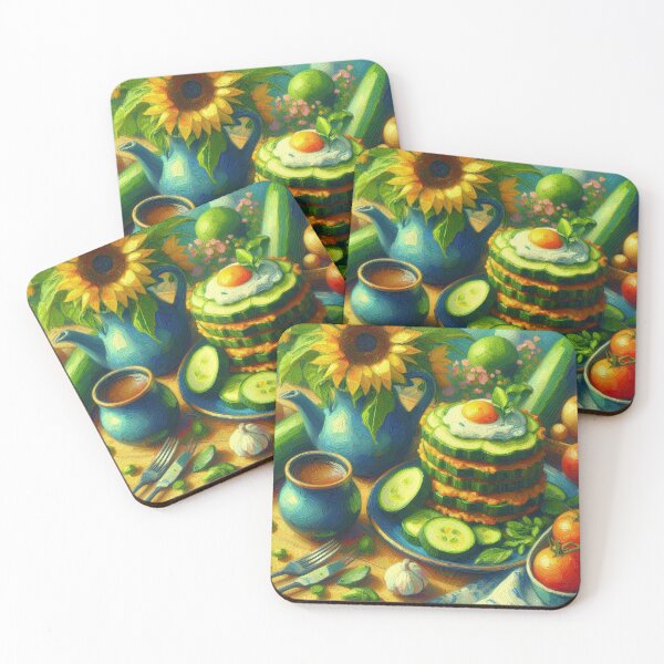 Item preview, Zucchini Fritters Impressionism Art Style designed and sold by artofuniverse.